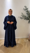 Ruffle dress - navy