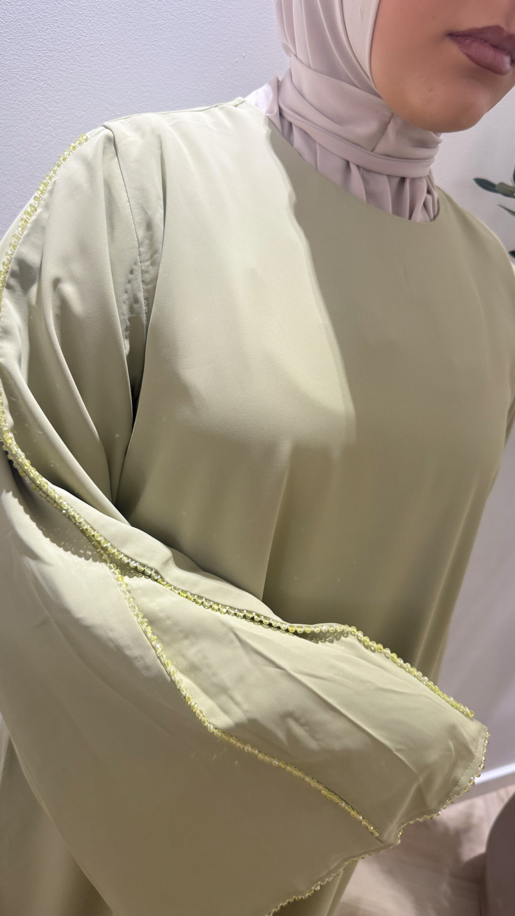 Elegance Abaya - Mint Green