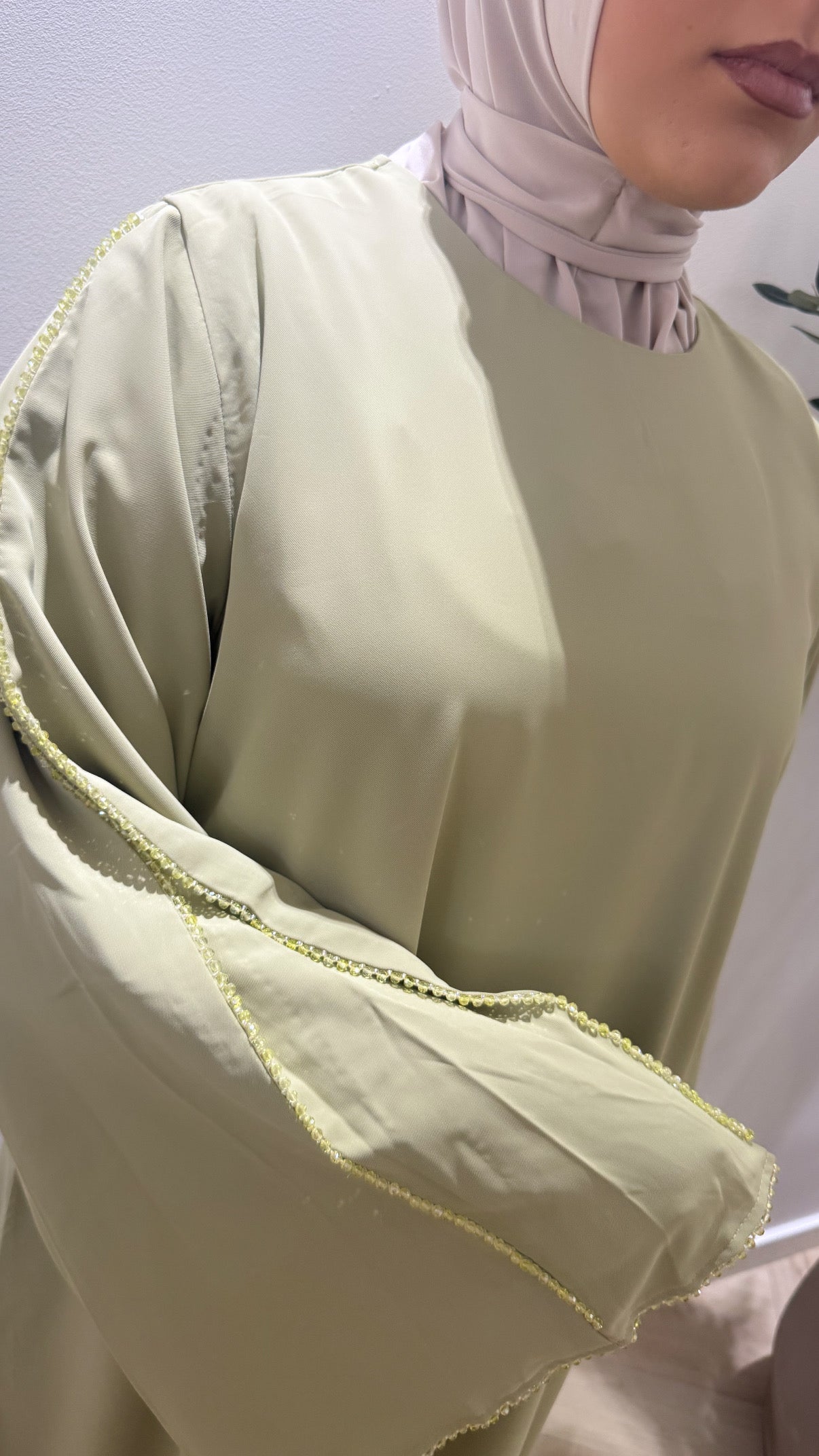 Elegance Abaya - Mint Green