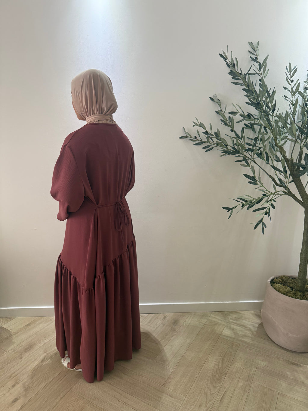 Draped dress - deep berry