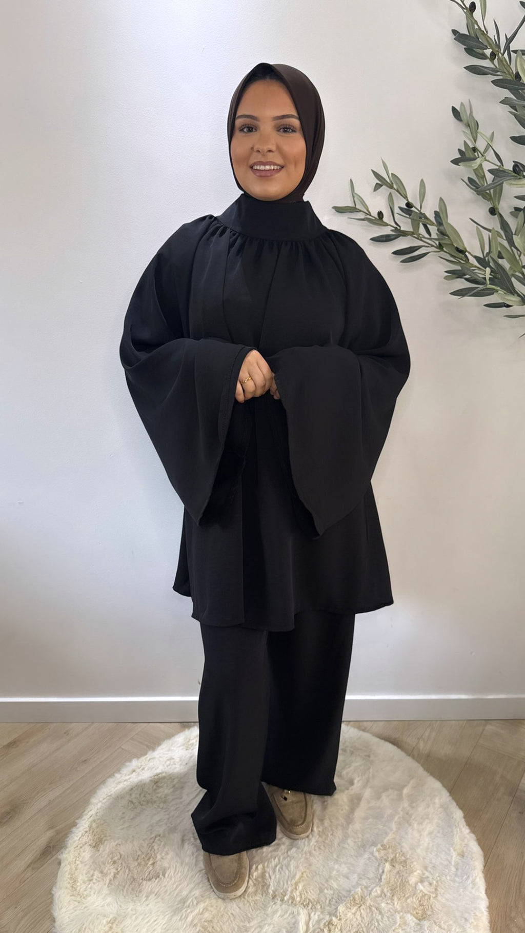 Longe sleeve twinset - black