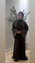 Long sleeve dress - brown