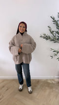 Oversized vest - taupe
