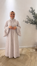 Checked dress - beige