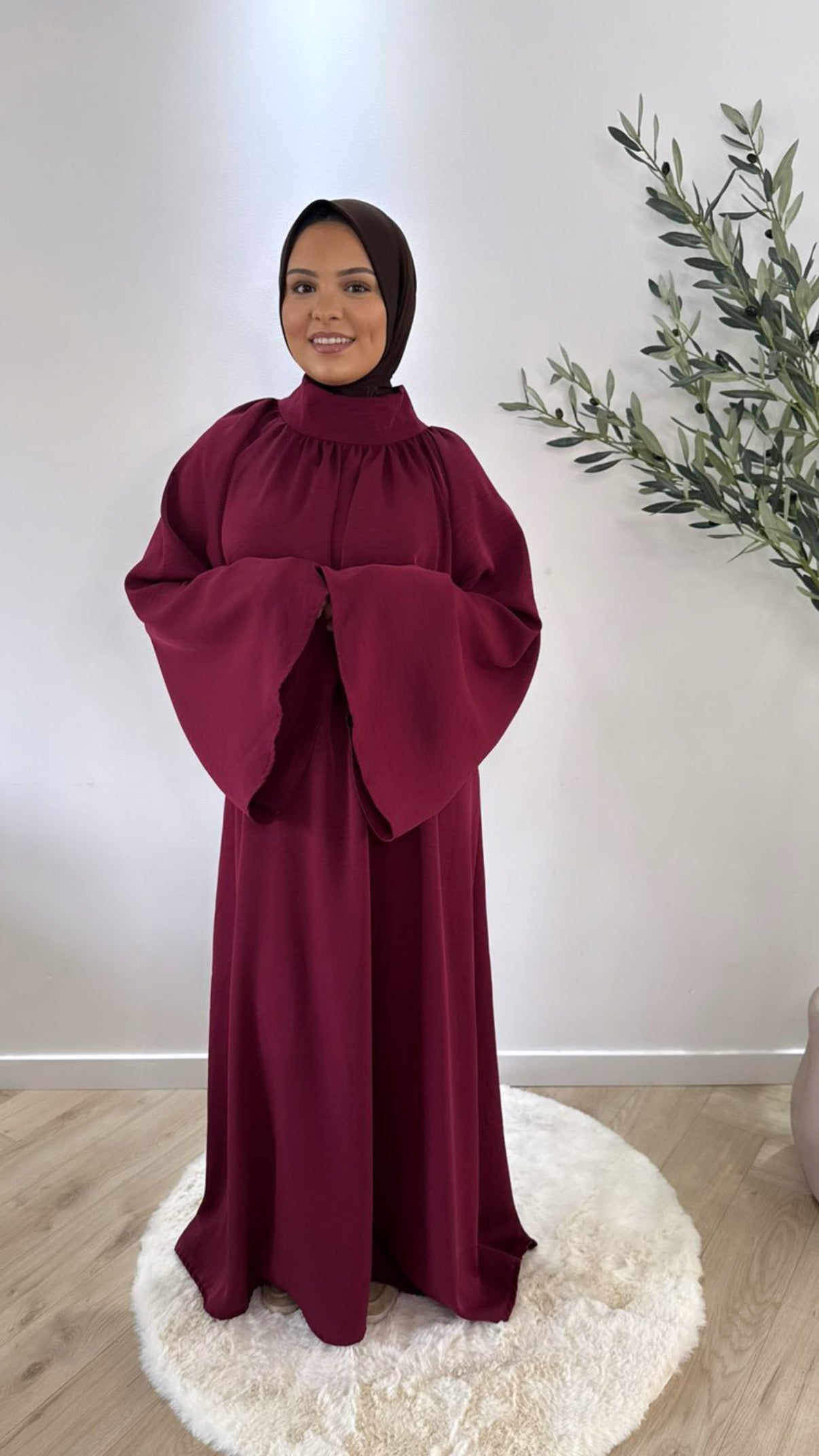 Long sleeve dress - bordeaux