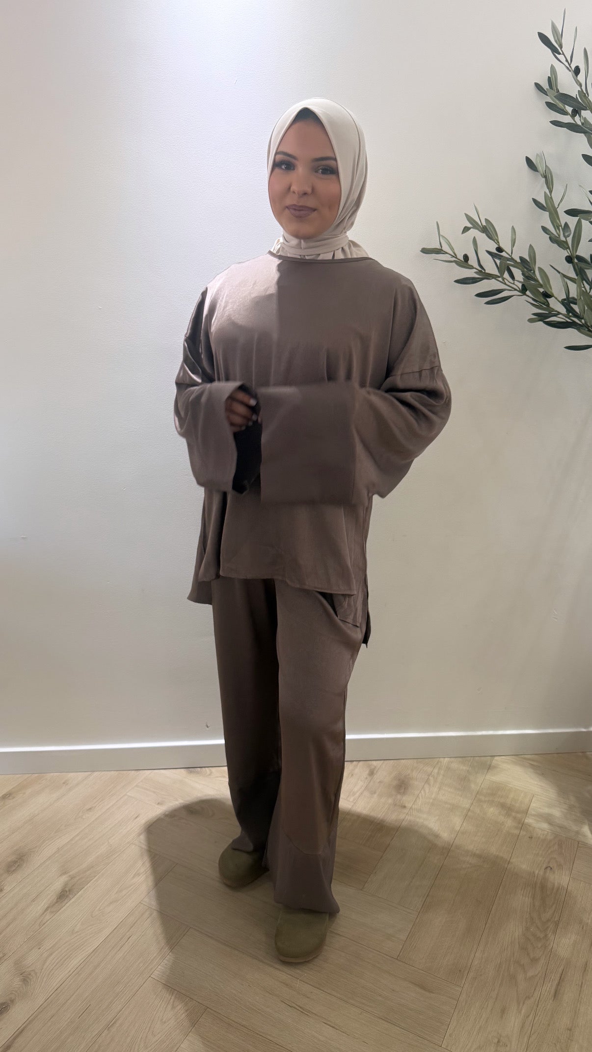 Silky Twinset - Brown
