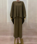Drape poncho set - khaki