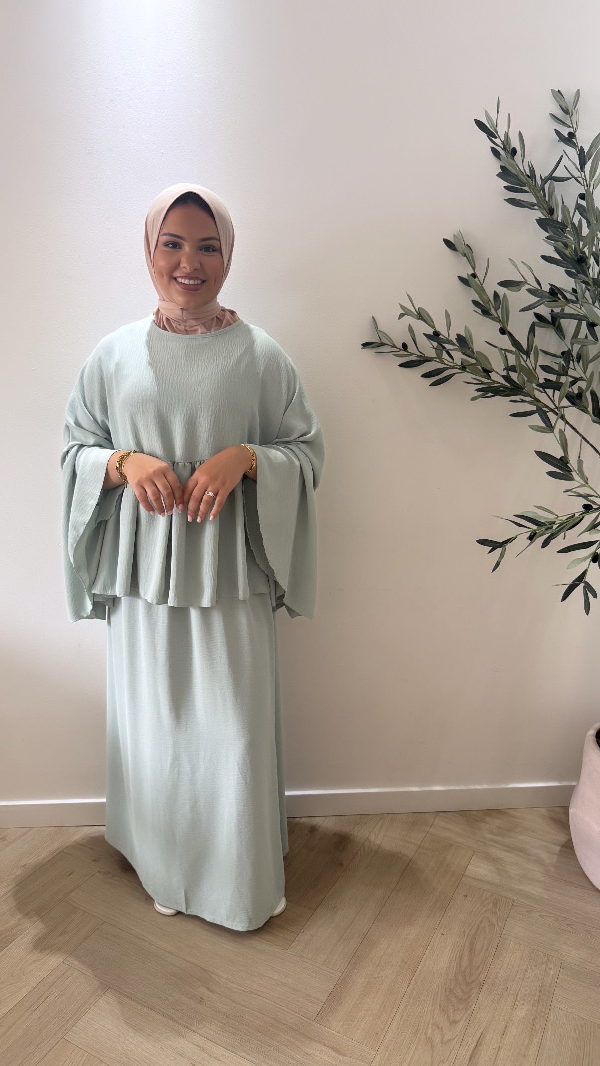 Long sleeve twinset - mint green