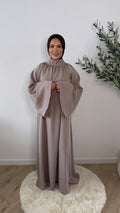 Long sleeve dress - taupe