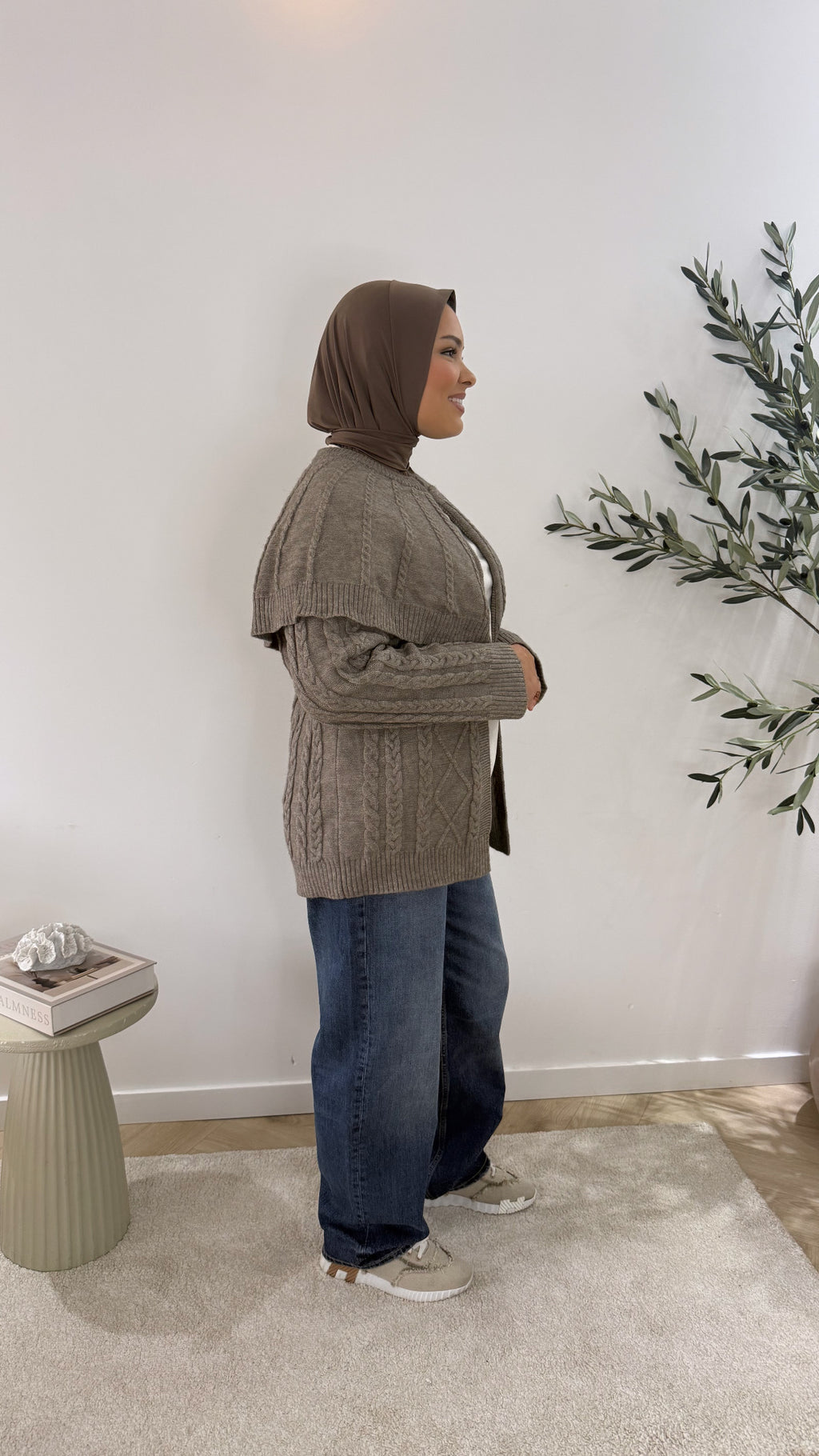 Cape vest - taupe