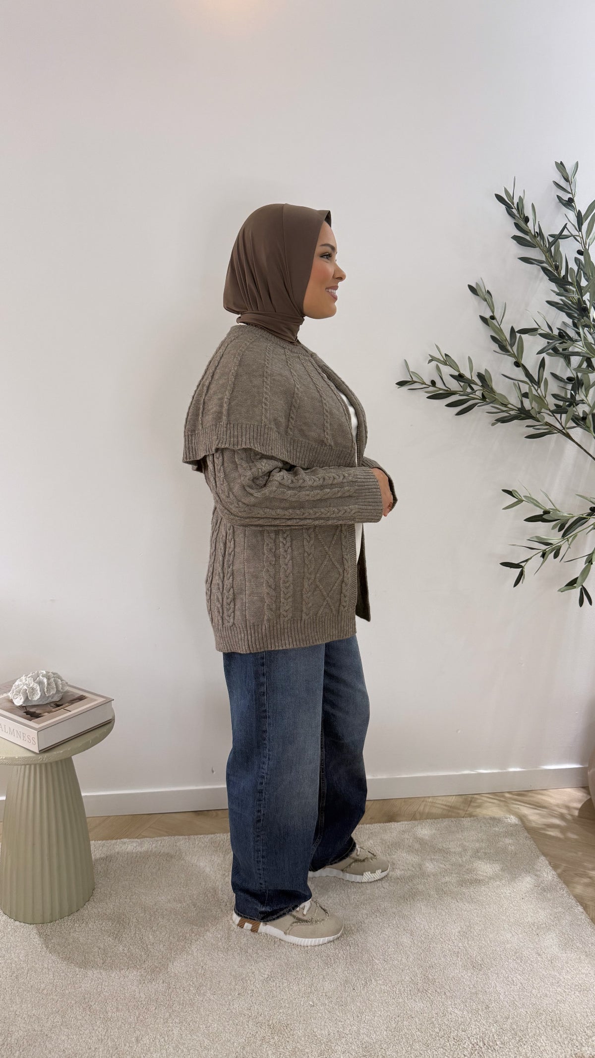 Cape vest - taupe