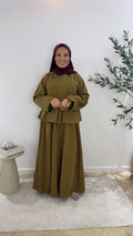 Classy twinset - olive brown