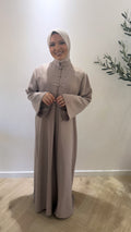 Button Dress - Taupe