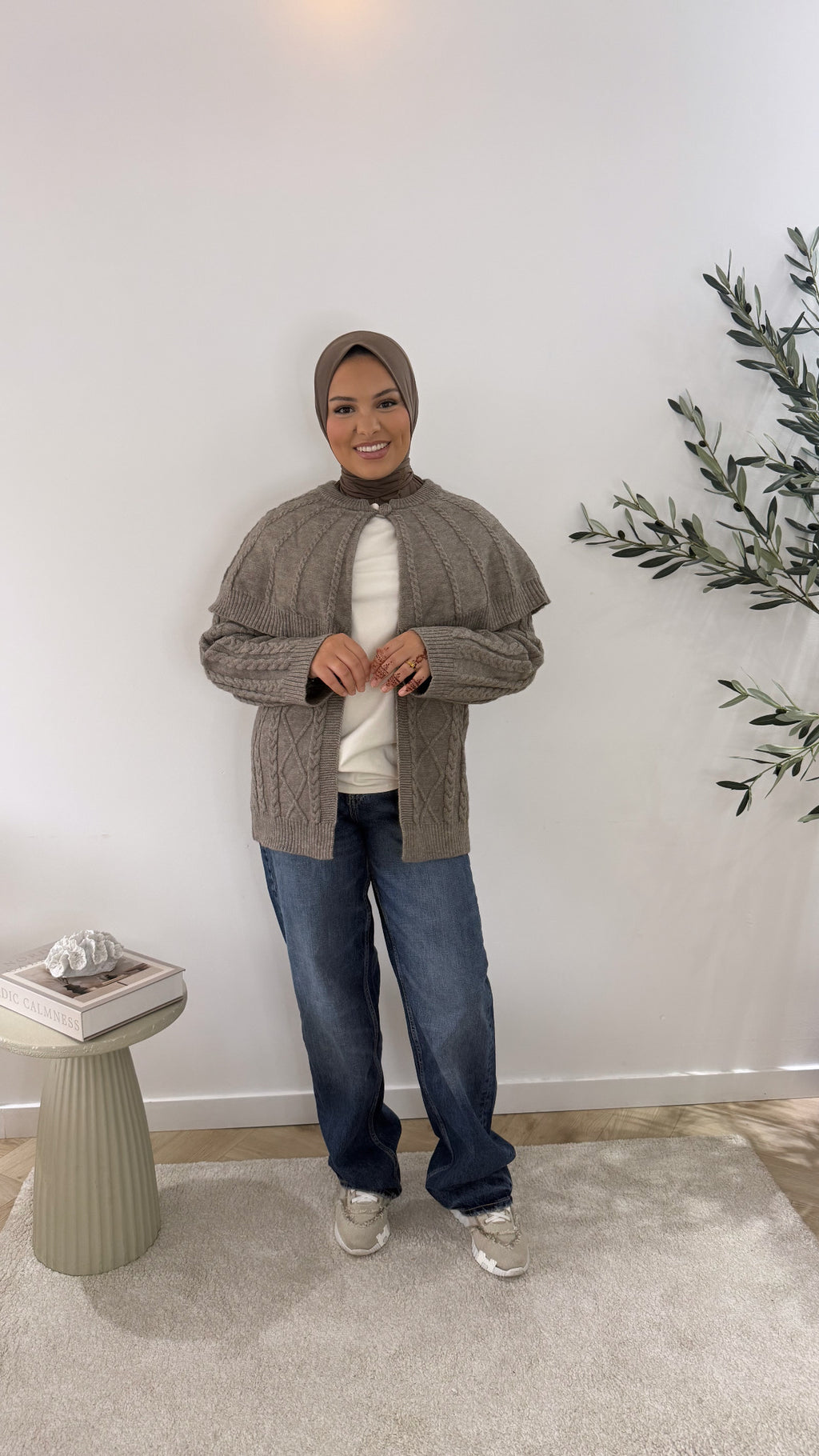 Cape vest - taupe