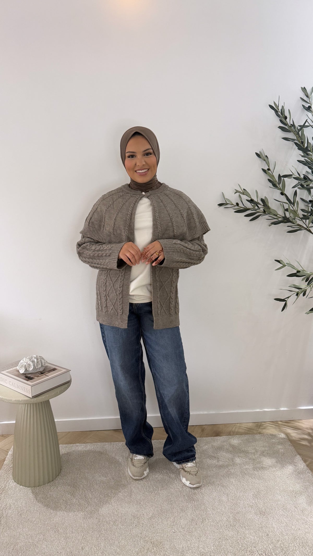 Cape vest - taupe
