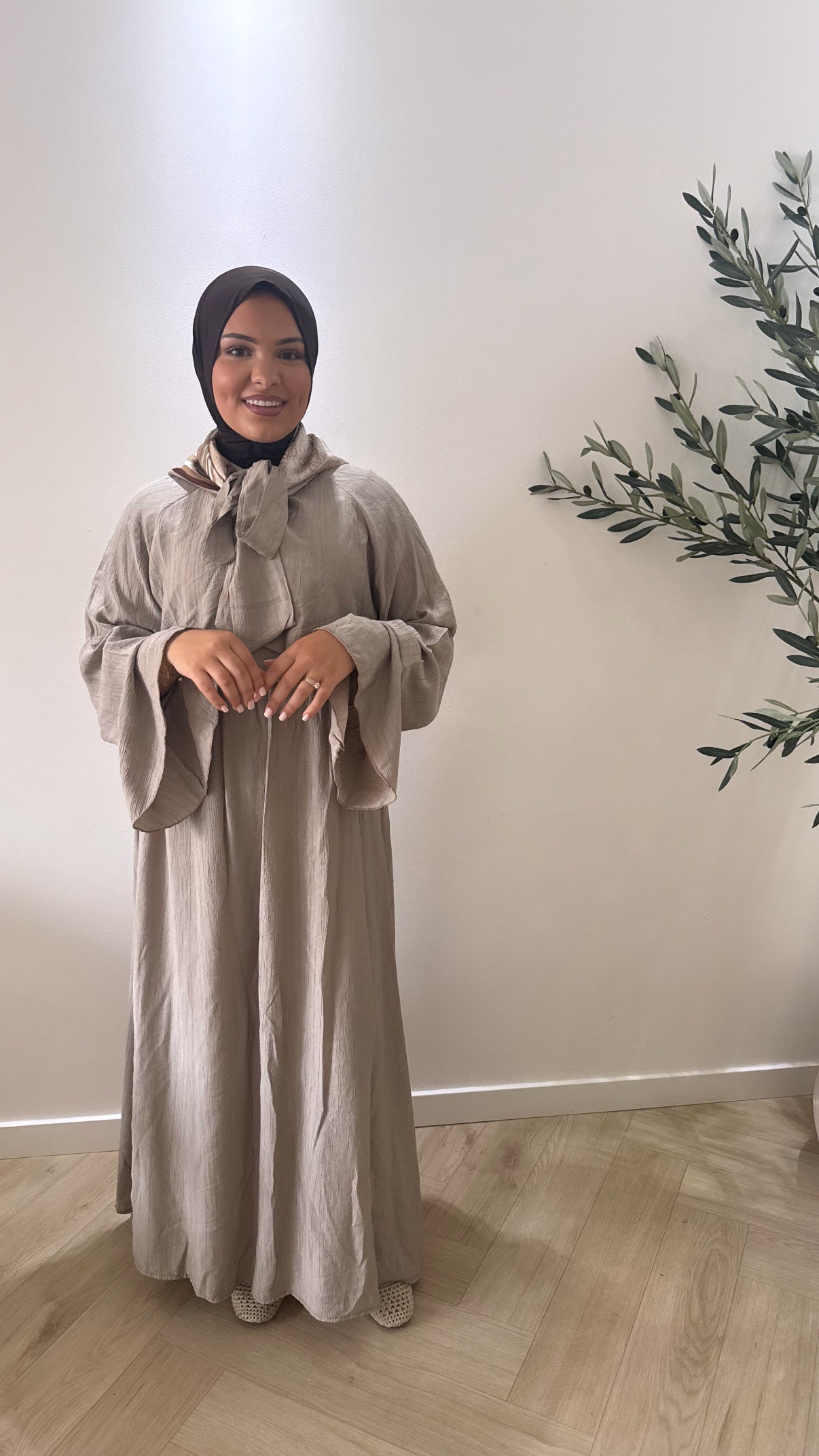 Bow twinset - taupe