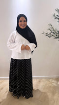 Polka skirt - black