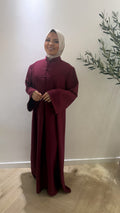 Button Dress - Bordeaux
