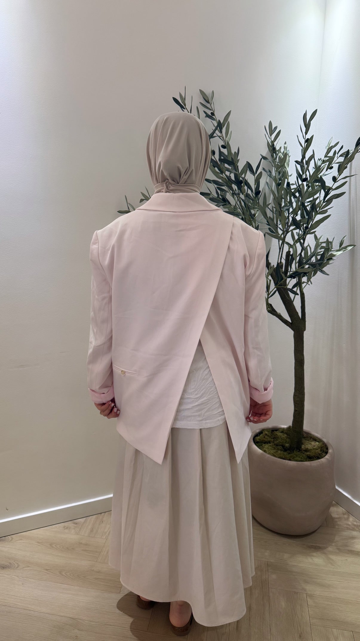 Split Blazer - Soft pink