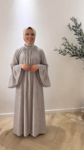 Checked dress - taupe
