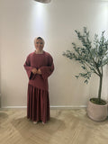 Draped dress - deep berry