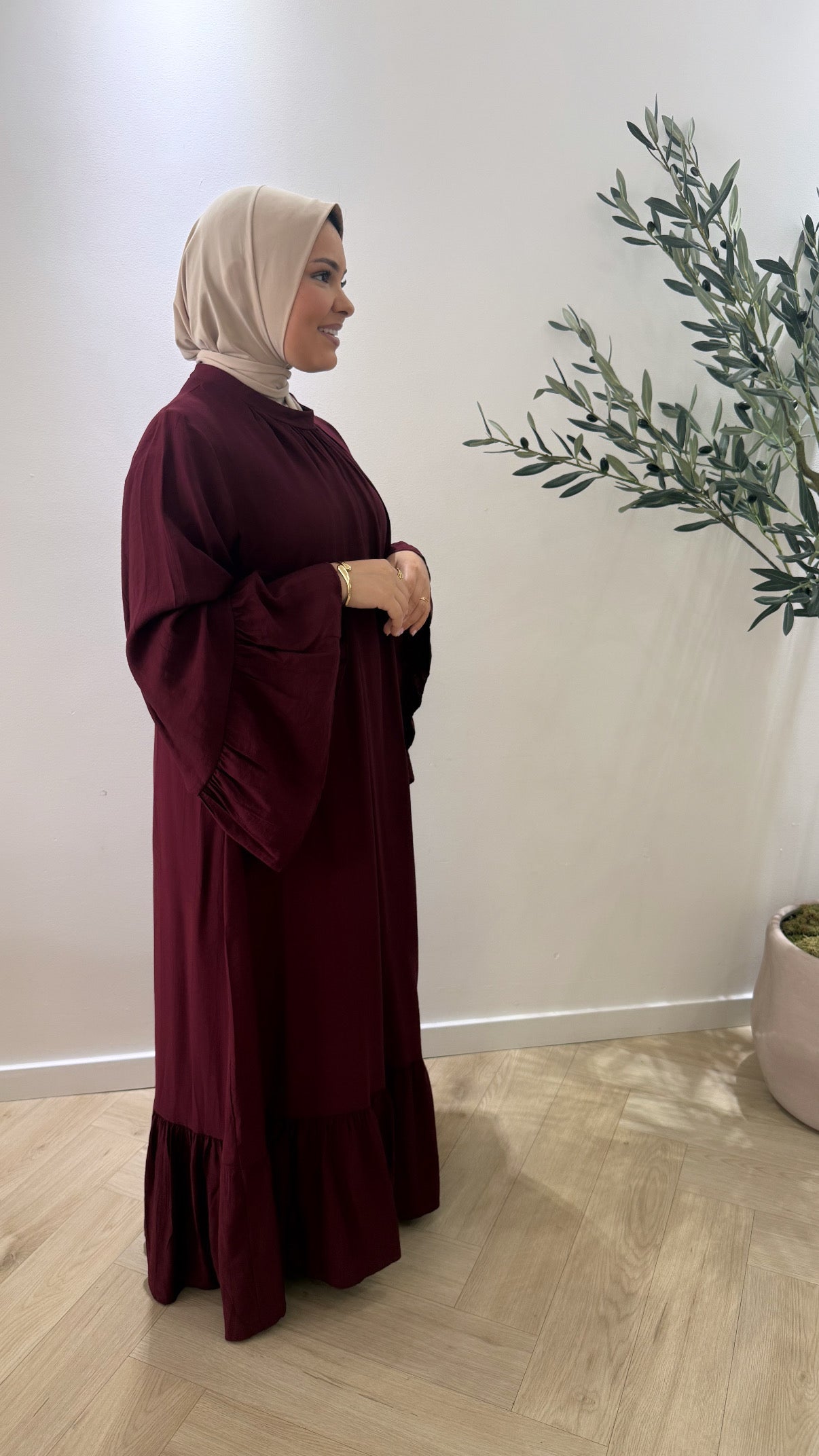 Long sleeve dress - Bordeaux