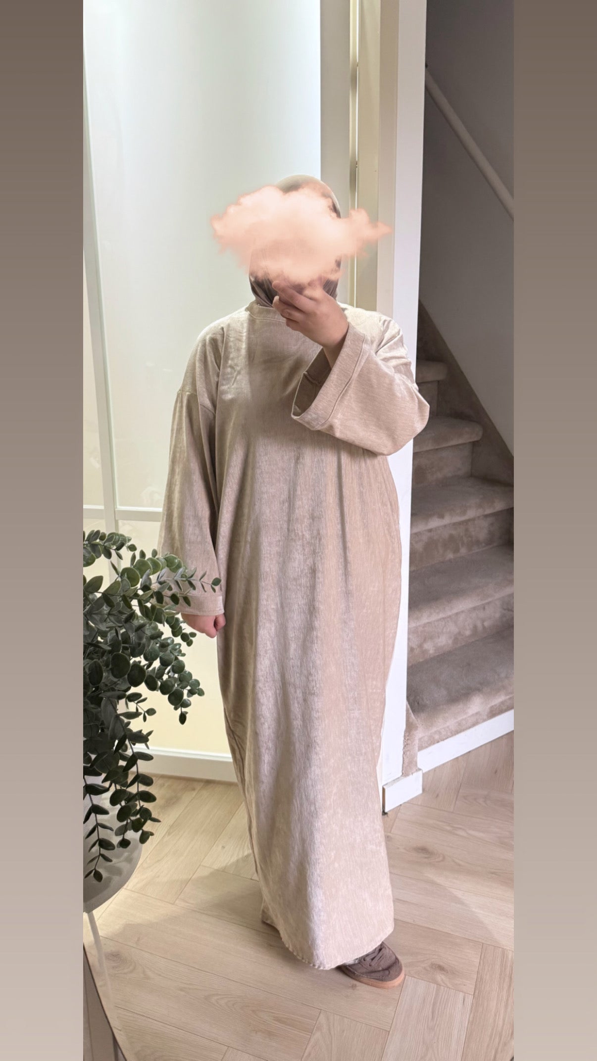 Velvet dress ~ beige