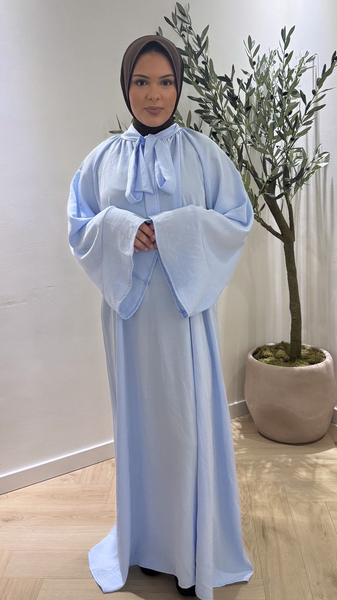 Long sleeve dress - babyblauw
